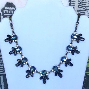 J. Crew Floral Rhinestone Statement Necklace